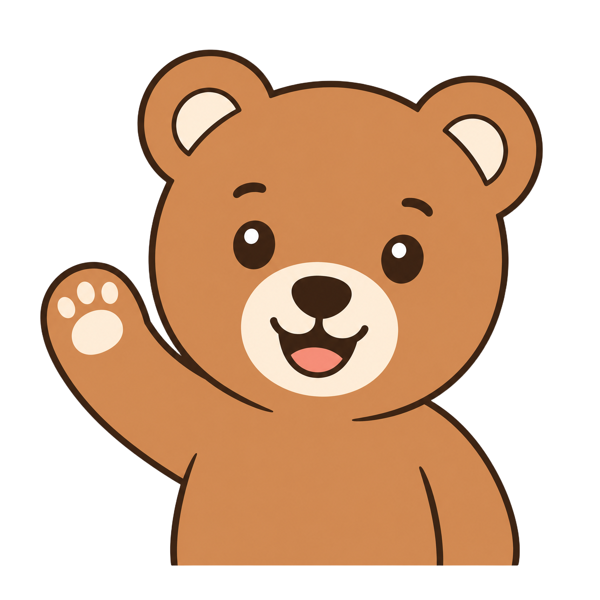 Teddy waving hello